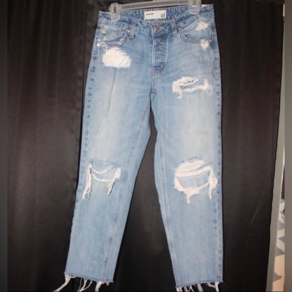 Garage Blue Wash Mom Jeans